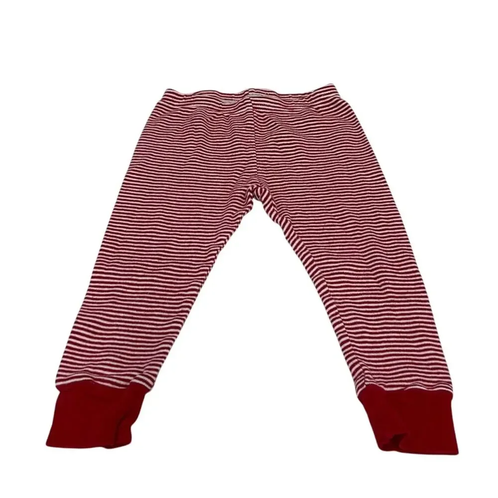 Carters Christmas pajama set red long sleeve top Ho Ho Ho and striped pants 18 m
